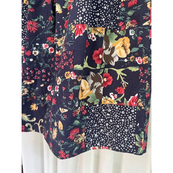 Vintage Floral Patchwork Midi Skirt - Picture 4 of 7